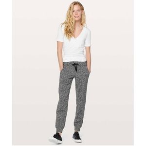 lululemon athletica Black and White Track Pants